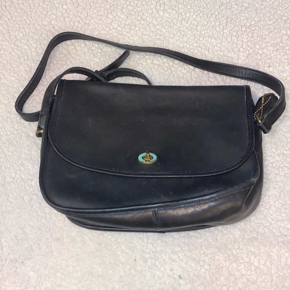 Coach Vintage 9790 Black Leather Crossbody Bag
